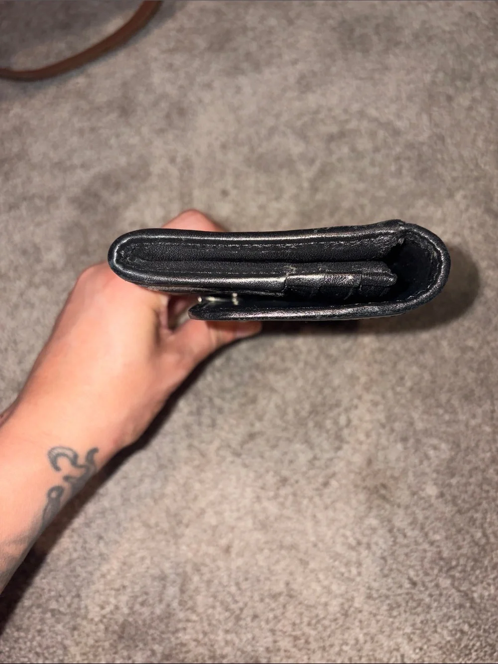 Coach Vintage Y2K Black Signature Jacquard Slim Envelope Wallet
